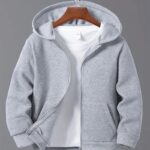 Light Gray Zip-Up Hoodie